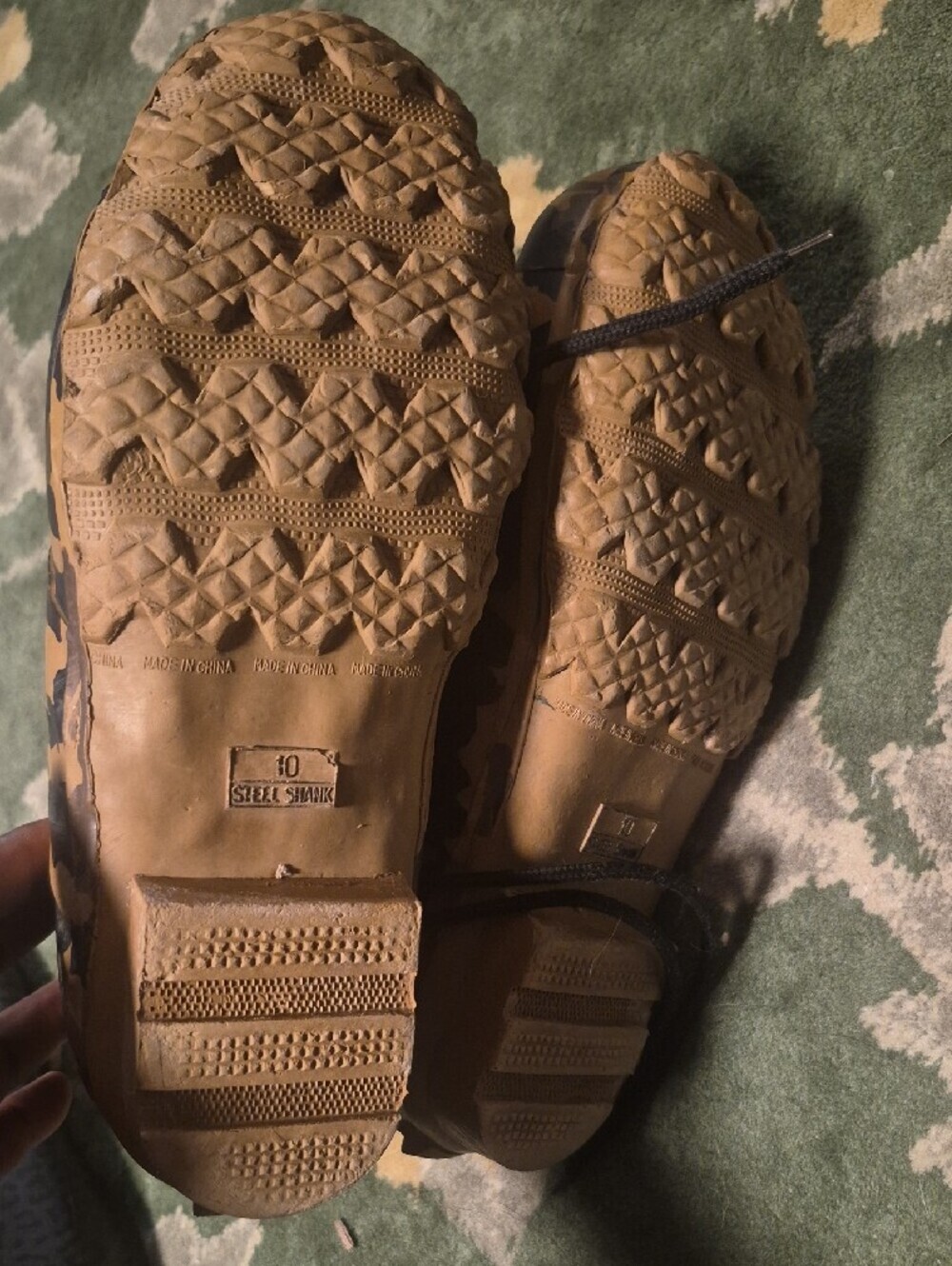 Camouflage Men's Rain Boots - Brown Camo - Picture 8 of 10